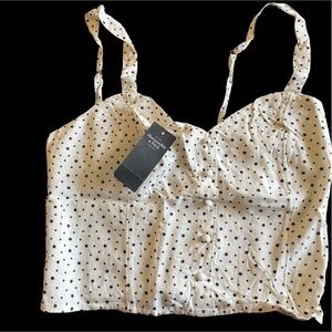 Abercrombie and Fitch White Crop top with stars